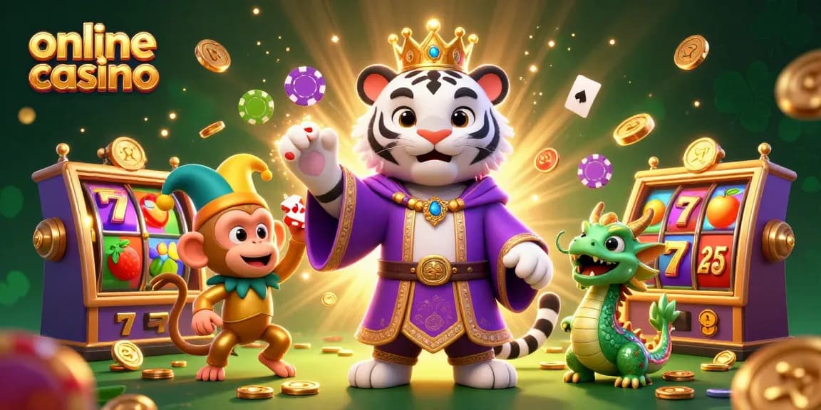 Experience the excitement of an online casino with an engaging 3D illustration featuring vibrant gaming elements.