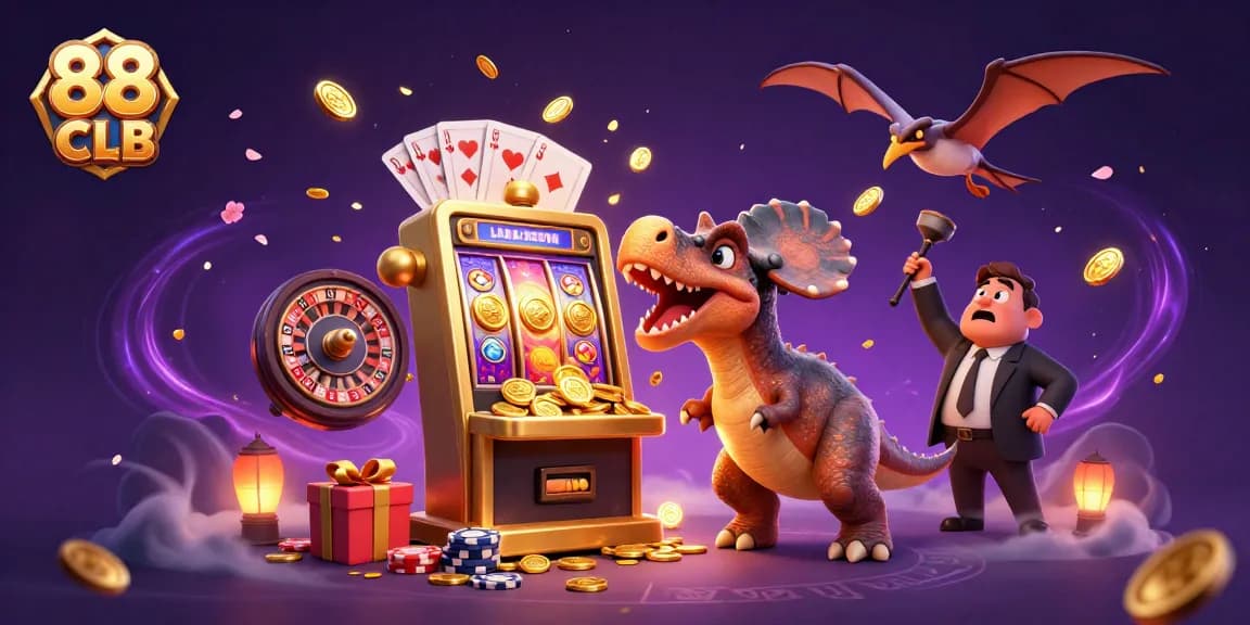 Experience the thrill of winning with 88 CLB's vibrant casino scene showcasing dynamic gaming action.