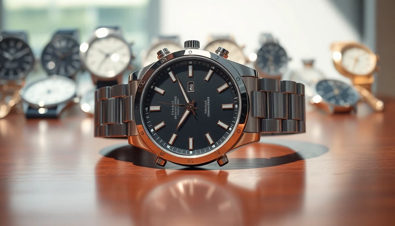 Admiring the craftsmanship of a replica watch with stunning details and elegant design.