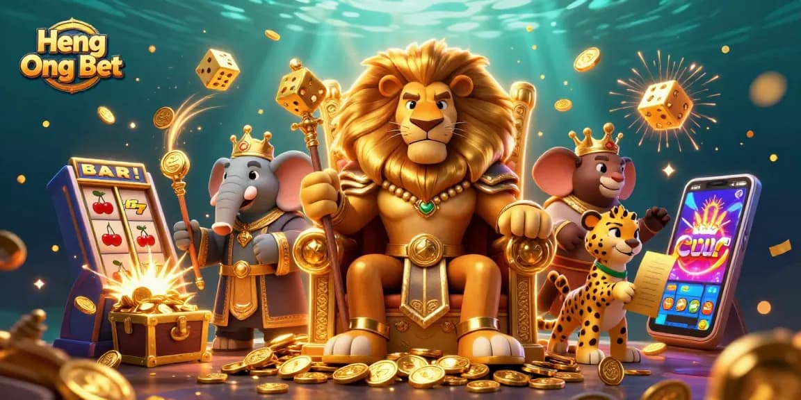 Experience thrilling gameplay and massive jackpots with Heng Ong Bet's vibrant 3D casino scene.