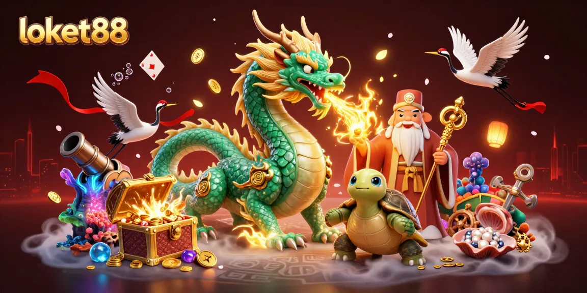 Experience the thrilling energy of loket88 with a vibrant casino scene featuring iconic characters and game elements.