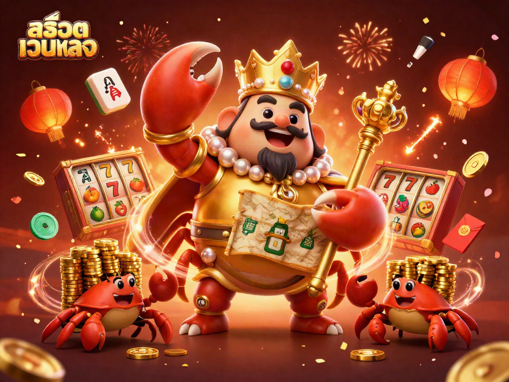 Spin the reels in excitement with สล็อตเว็บตรง as the golden crab emperor leads the way!