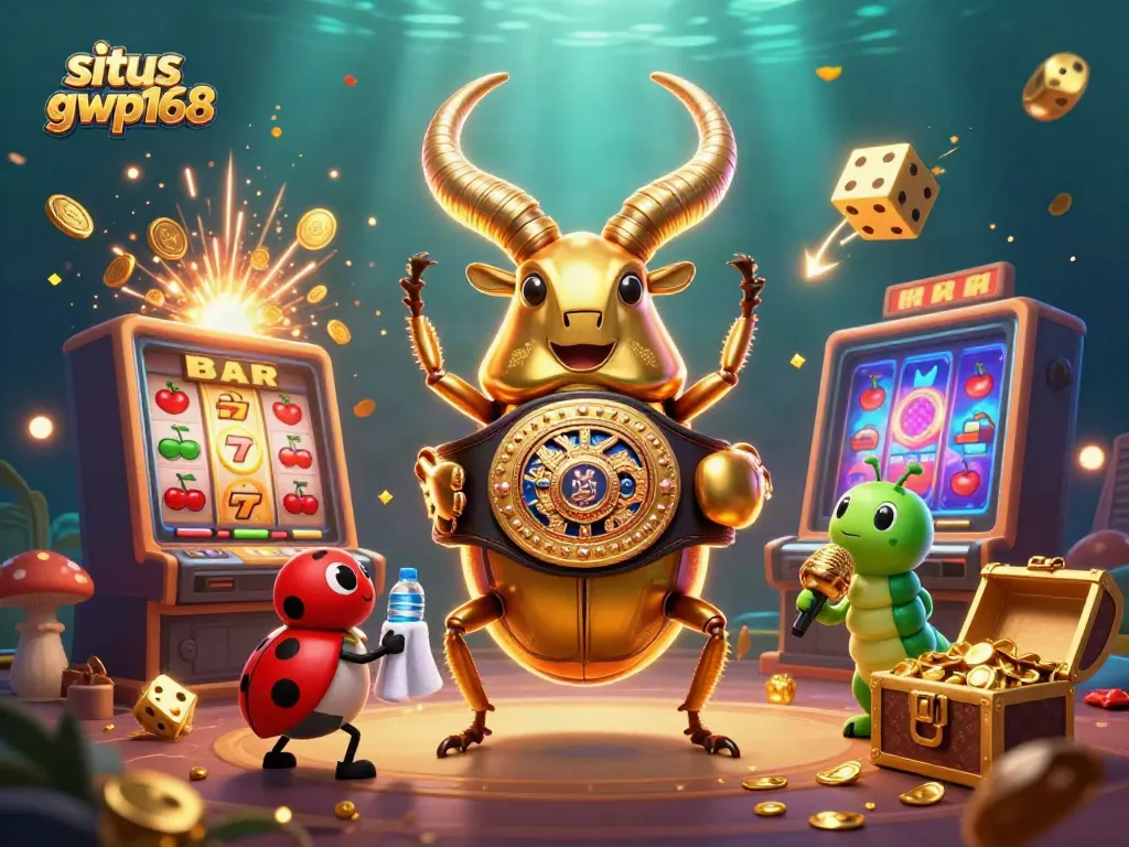 Memenangkan jackpot di situs gwp168 dengan simbol slot dan karakter menarik selama permainan online.