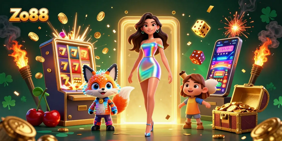Engage with Zo88's thrilling experience featuring a dazzling jackpot scene and vibrant casino atmosphere.