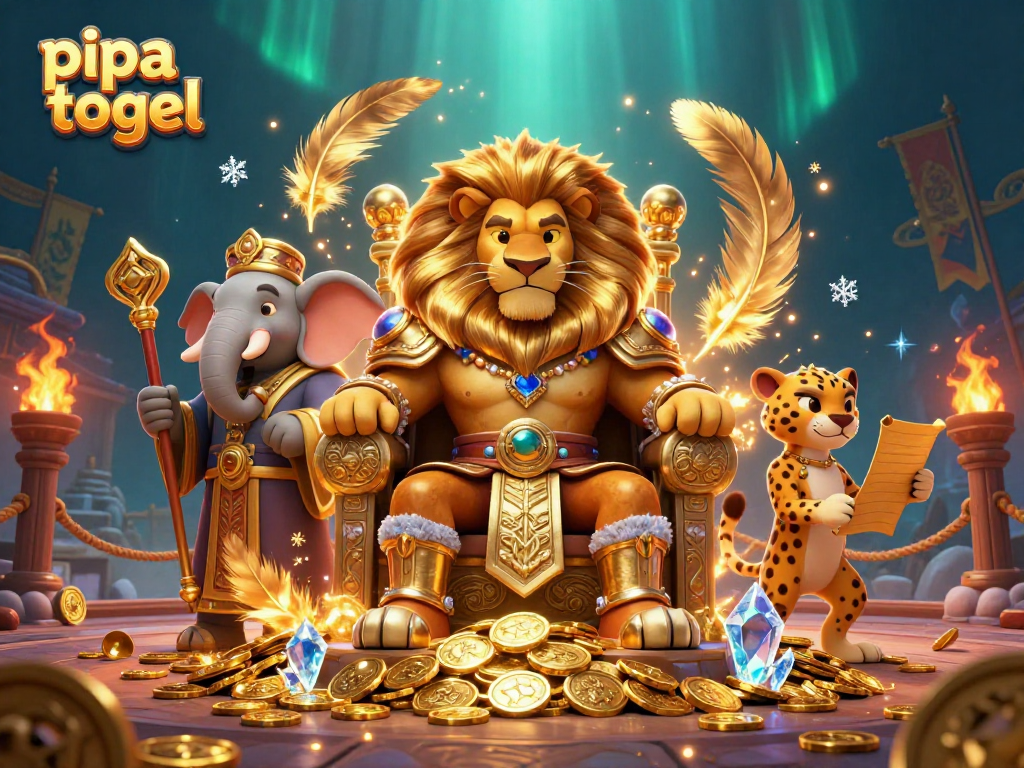 Engage with pipa togel in a vibrant 3D casino world featuring a lion king, wise elephant, and swift cheetah.