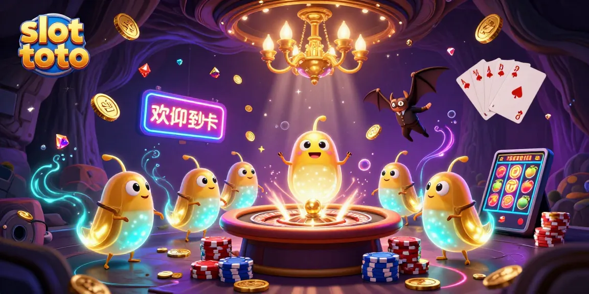 Experience thrilling slot toto gameplay with vibrant casino elements and glowing characters.