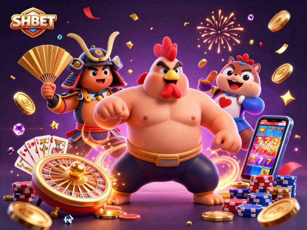 Engage in thrilling gambling adventures with SHBET as a powerful rooster, fierce cricket, and tanuki announce the excitement.