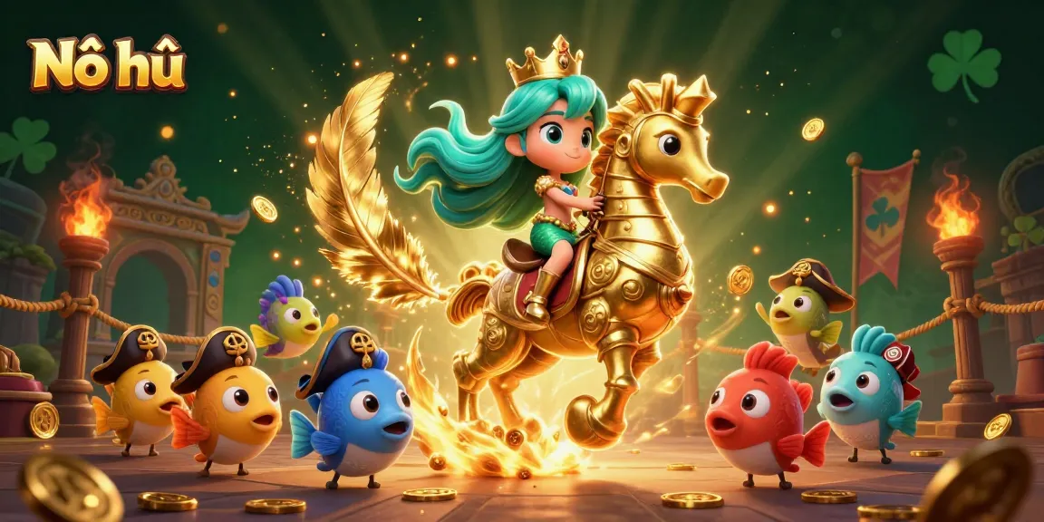 Spin the reels in Nổ hũ and discover a treasure trove of colorful characters and casino elements.