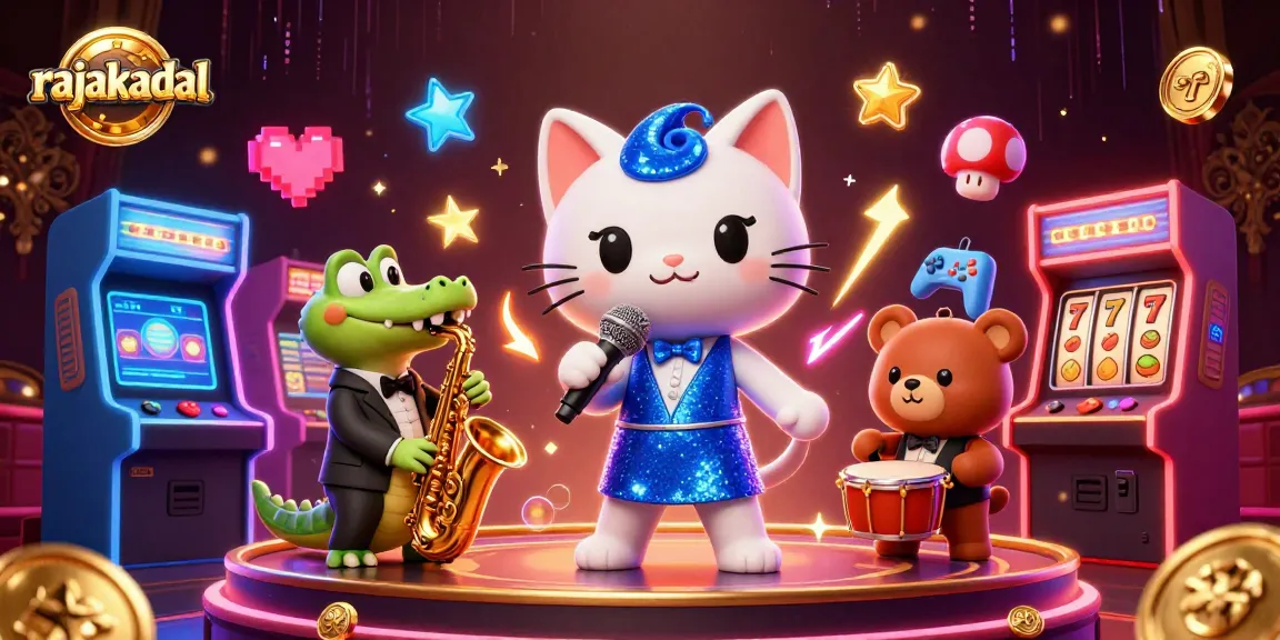 Rasakan keseruan permainan judi di rajakadal dengan karakter kucing penyanyi jazzy di kasino yang glamor.