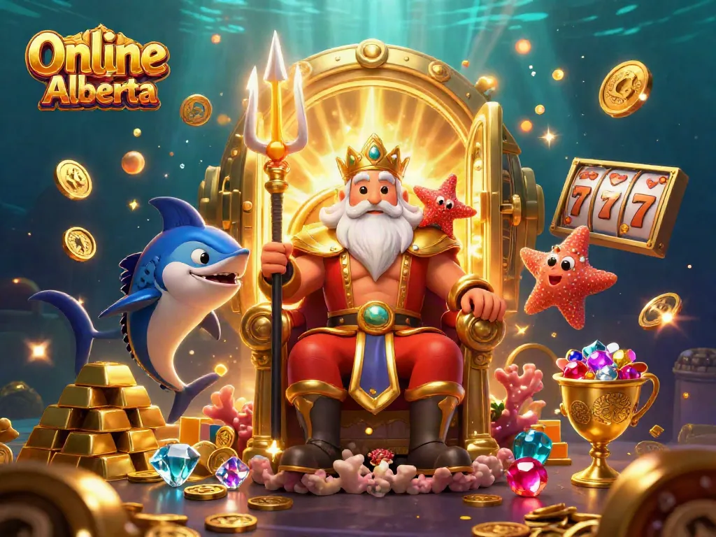 Engage with thrilling games at Online Casino Alberta featuring dynamic slot reels and vibrant treasures.