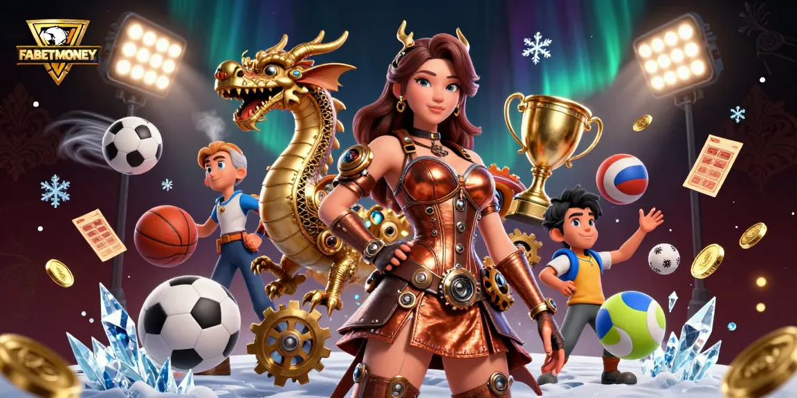 Experience the thrill of FABETMONEY with dynamic sports betting elements and a captivating steampunk theme.