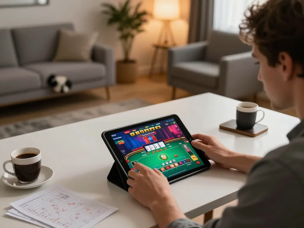 Engaging tablet poker game interface on Jilipinas, showcasing vibrant visuals and strategic play.