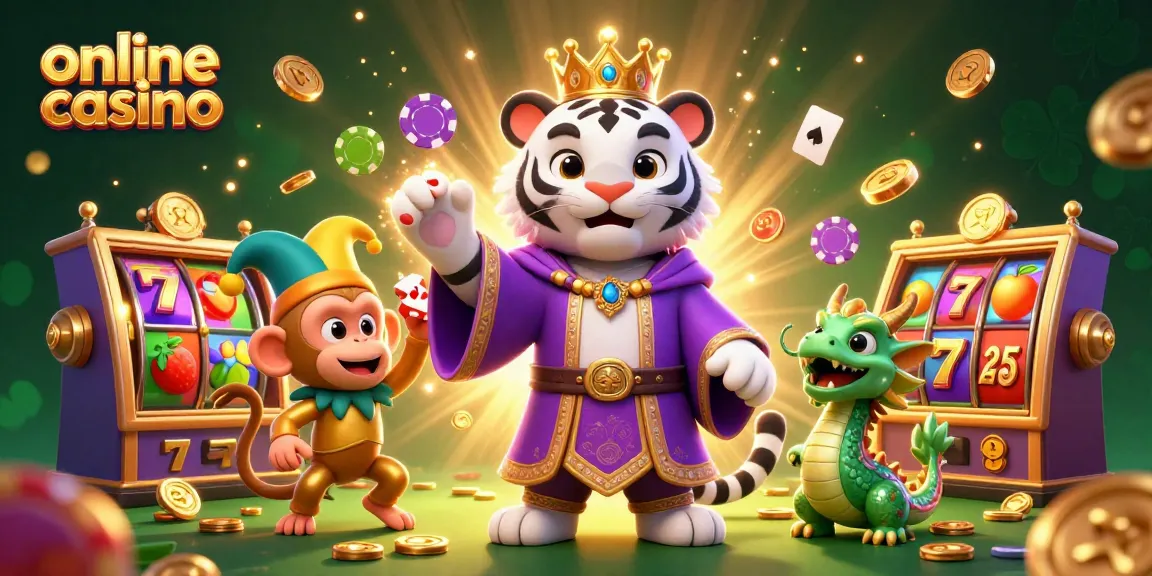 Experience the excitement of an online casino with an engaging 3D illustration featuring vibrant gaming elements.