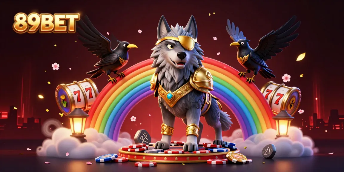 Win big with 89BET in a vibrant casino landscape featuring Norse mythology elements.
