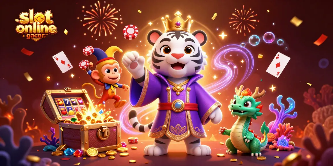 Menang besar dengan slot online gacor dan simbol keberuntungan seperti buah-buahan di tengah pesta!
