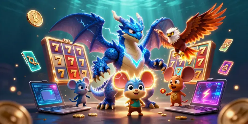 Engage with thrilling slot gameplay featuring dynamic characters and vibrant casino elements