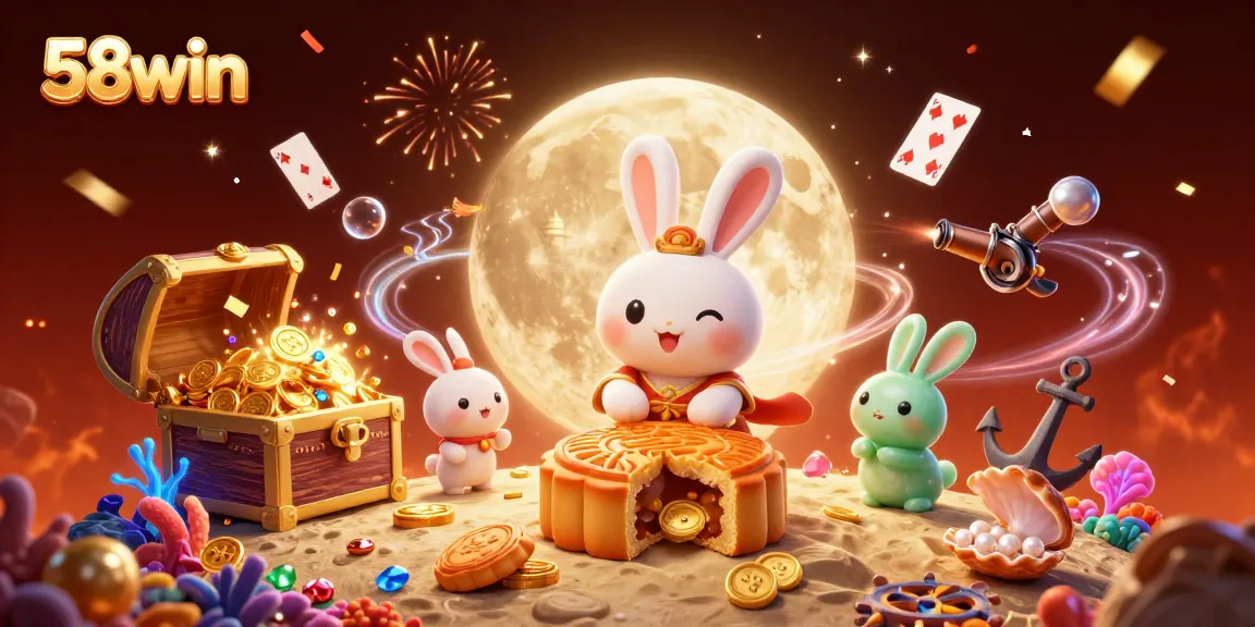 Engage with vibrant 58win gaming experiences featuring a whimsical scene of fortune and fun.