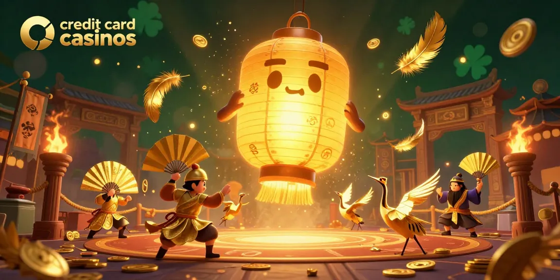 Engage with credit card casinos in an enchanting 3D casino scene filled with vibrant characters and dynamic elements.