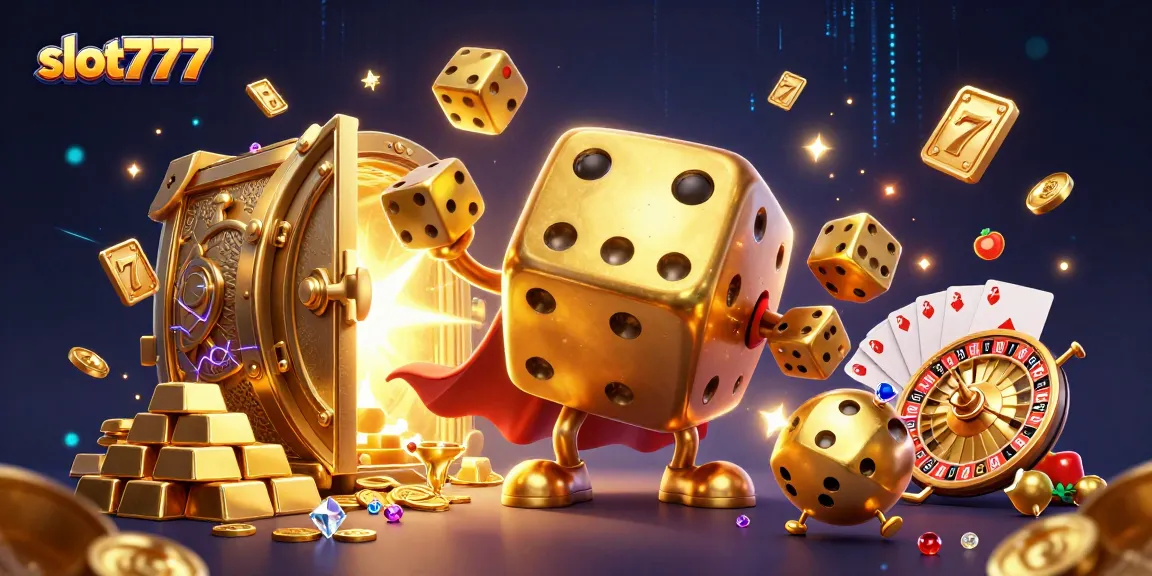 Spin and win with slot777 as golden dice and jewels light up the casino!