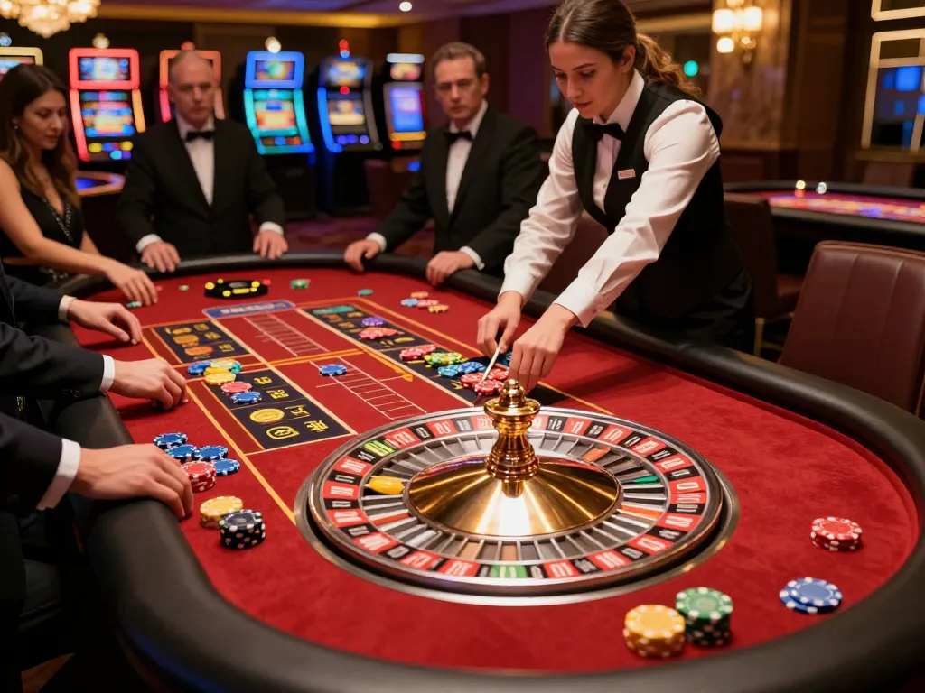 Players strategizing bets at Jilipinas roulette table during a high-stakes game, vibrant atmosphere.