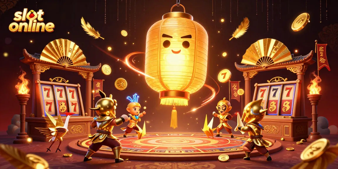 Experience the excitement of slot online gaming with this vibrant casino illustration art.