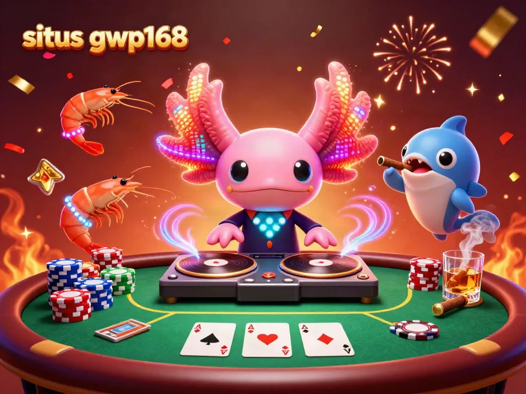 Gambarlah suasana seru situs gwp168 dengan DJ axolotl dan kerumunan undangan semarak.