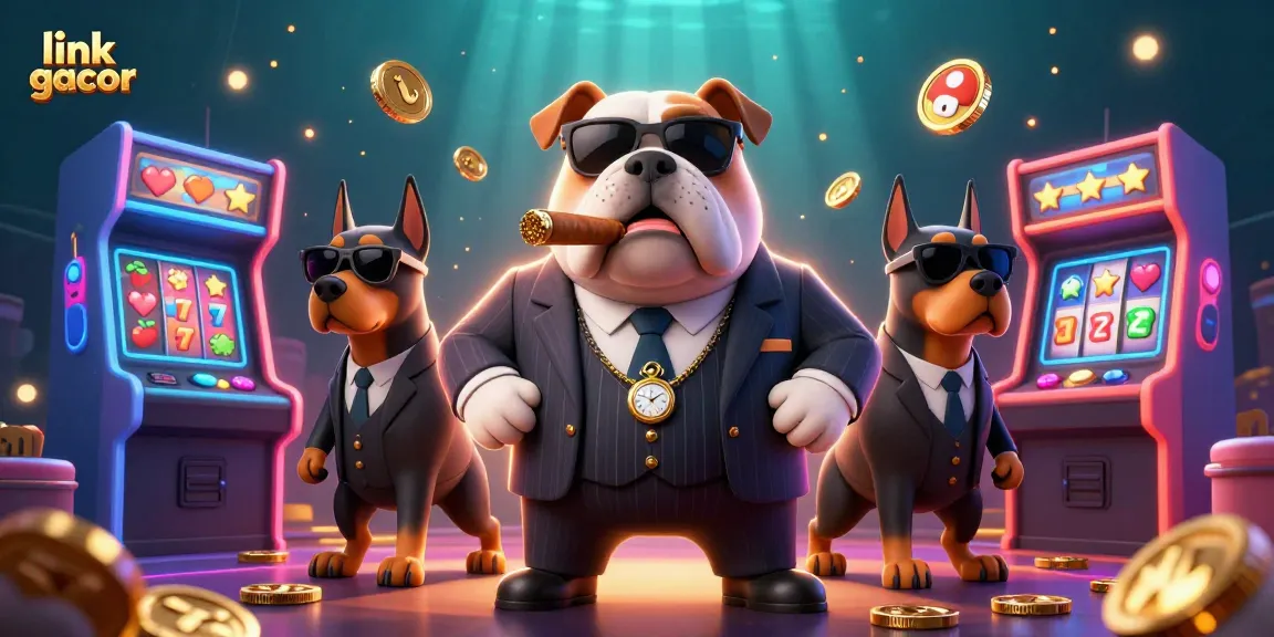 Engage with slot reels and arcade elements in a vibrant link gacor casino scene.