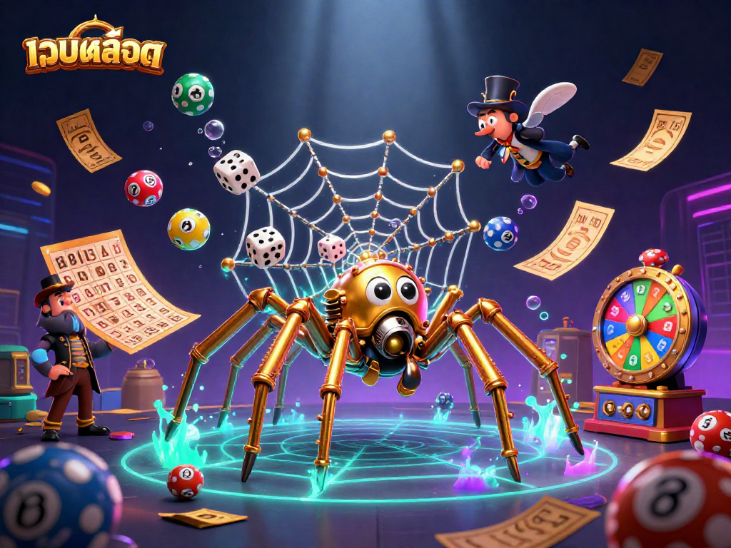 Experience thrilling spins at เว็บสล็อต with a steampunk theme in this detailed illustration.