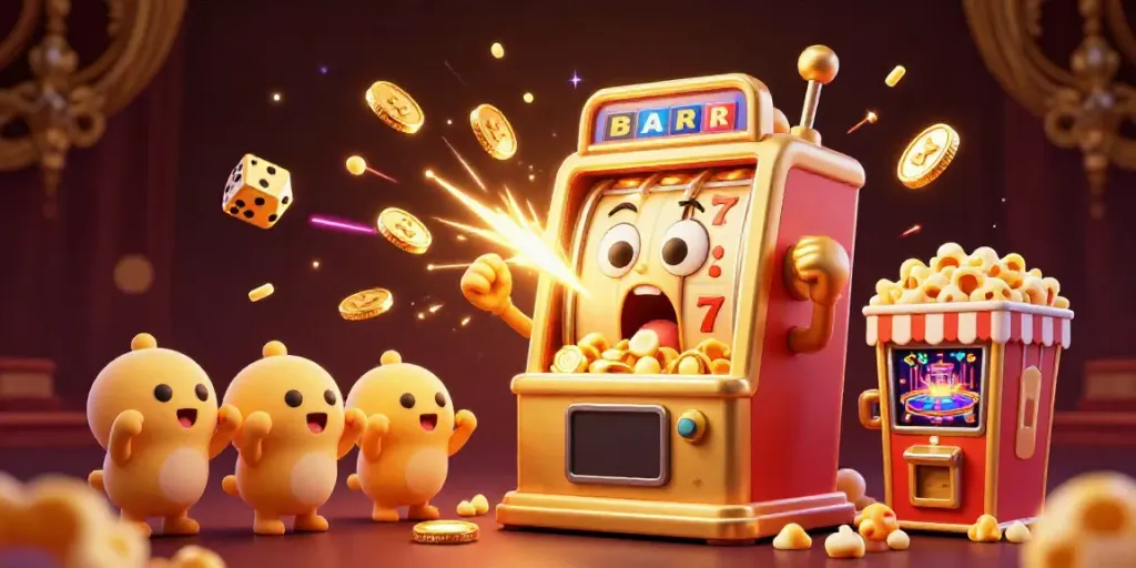 Parsbet ile jackpot kazanarak coins yağmuruna uğrayan altın slot makinesi.