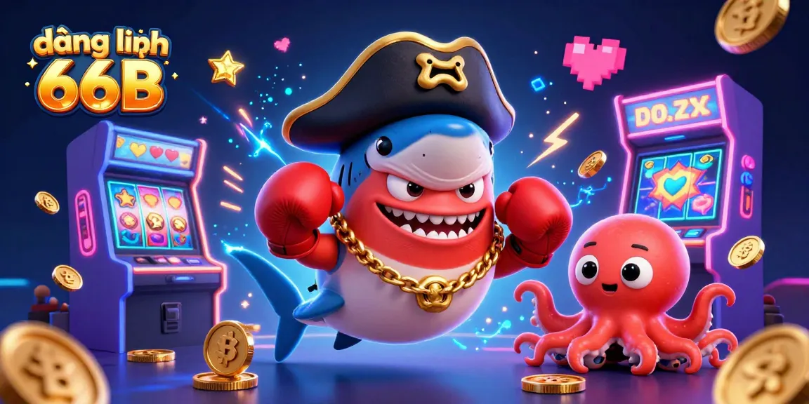Engage with exciting games at đăng nhập 66B featuring colorful 3D characters and casino elements.