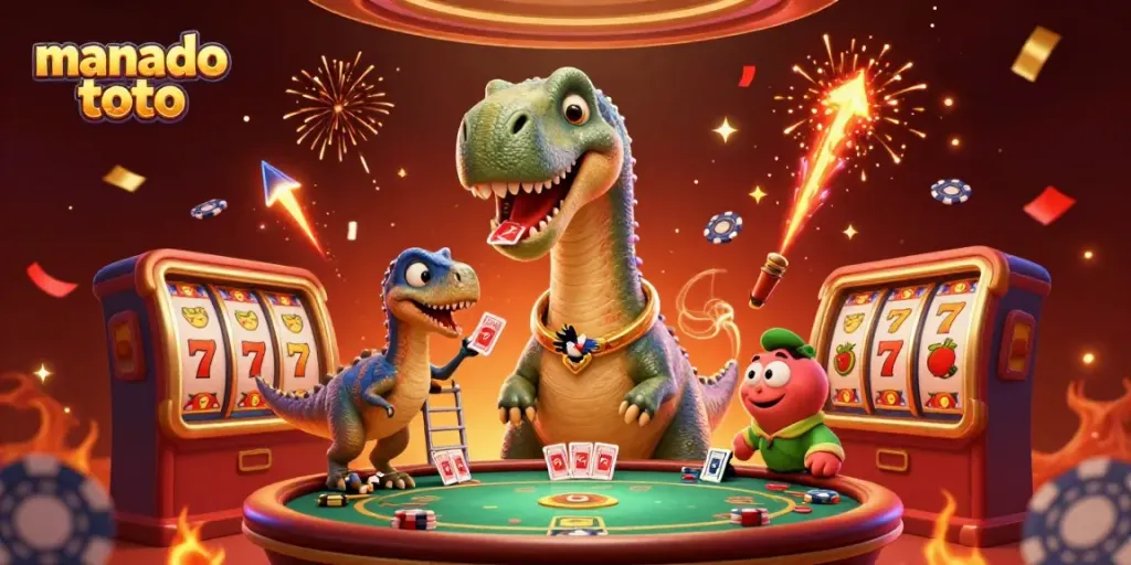 Experience thrilling gaming action at manado toto with vibrant characters and dynamic elements.