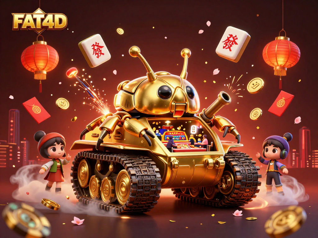 Maximize your winnings with FAT4D's colorful casino scene featuring engaging gameplay and RTP insights