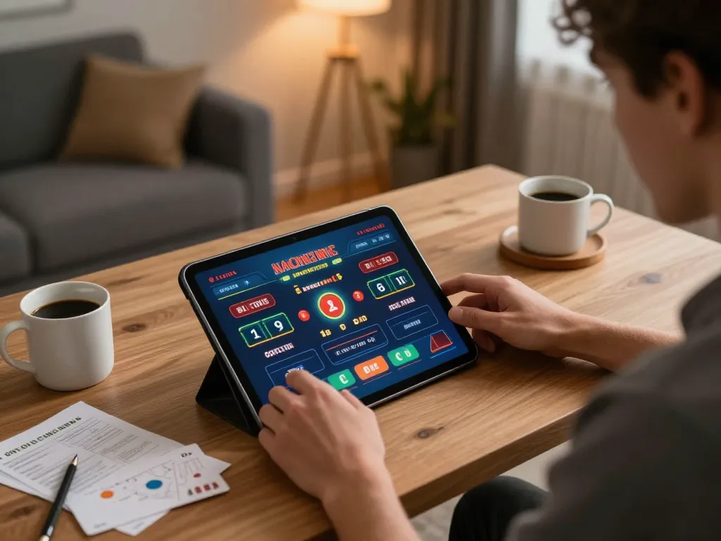 Engaging with sc88 online casino gaming strategy in a cozy home office.