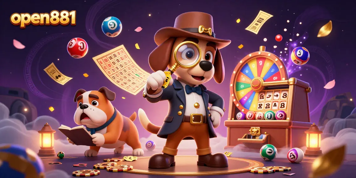 Engage with open881's exciting casino world, featuring a 3D detective uncovering poker chip clues.