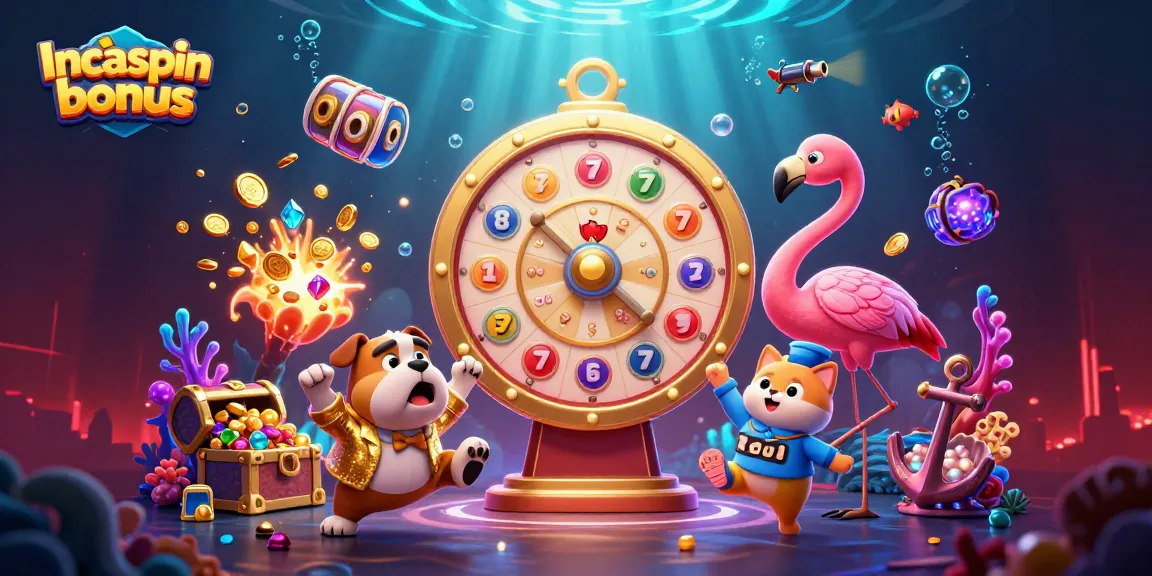 Spin to win with the Incaspin bonus in a vibrant, colorful casino adventure!