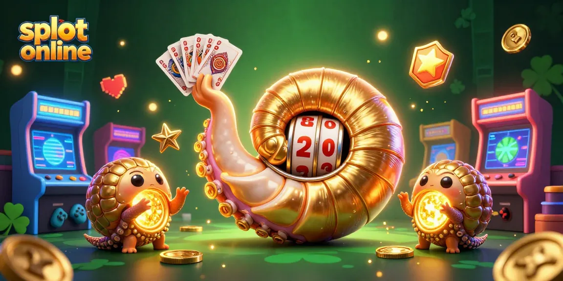slot online memutar gulungan dengan karakter nautilus 3D di latar wajah kasino yang cerah.