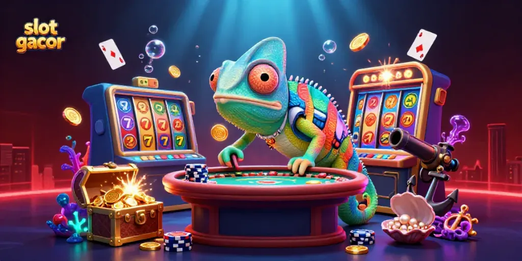 Experience thrilling potential wins with slot gacor gameplay, featuring vibrant visuals and dynamic casino elements.