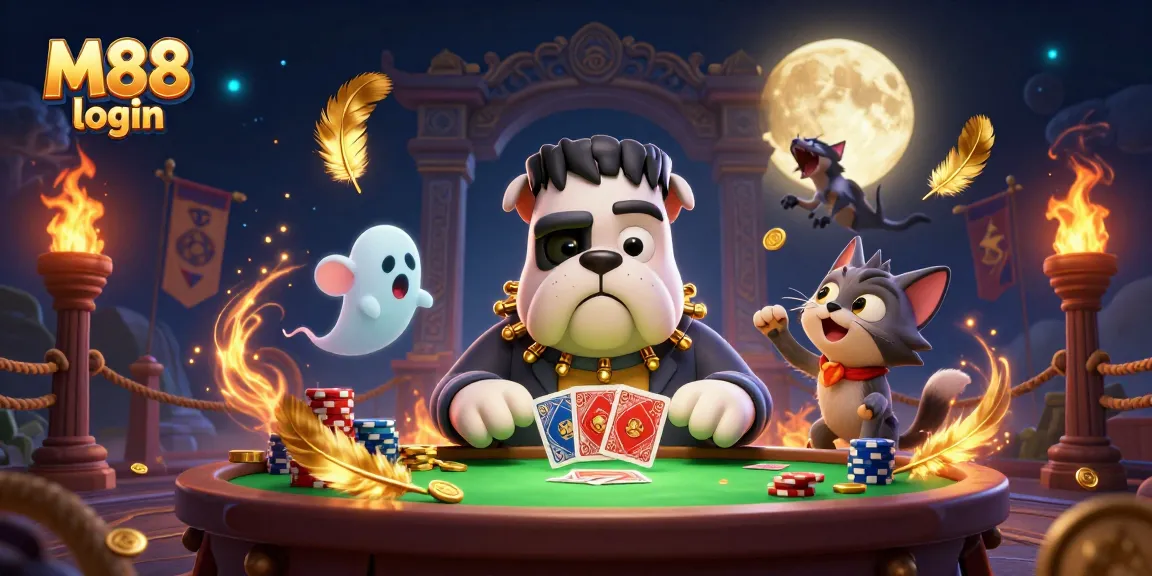 Engage with M88 login at the enchanting online casino, where a bulldog dealer brings excitement.