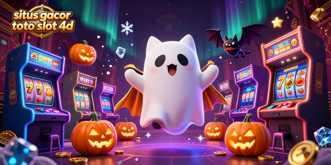 Play exciting games at situs gacor toto slot 4d with glowing slot machines and animated characters.