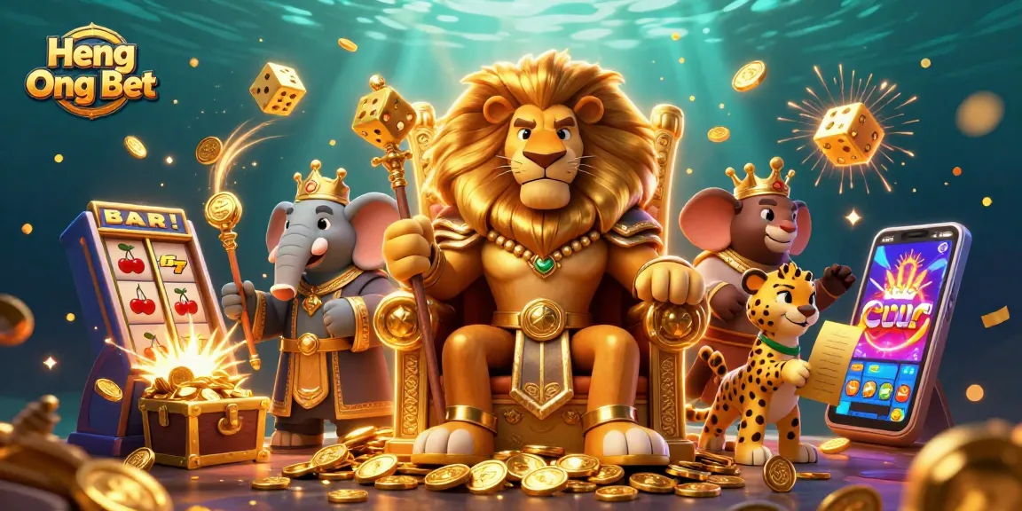 Experience thrilling gameplay and massive jackpots with Heng Ong Bet's vibrant 3D casino scene.
