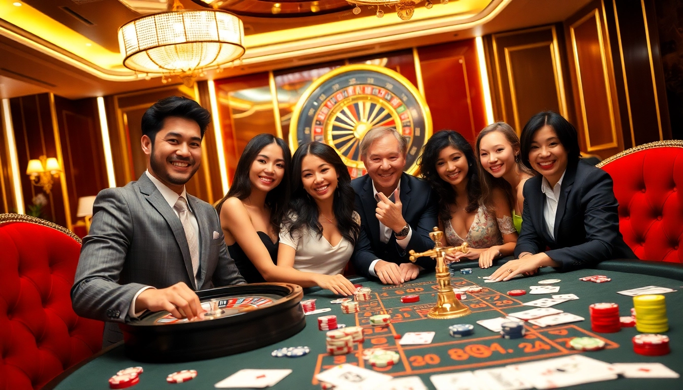 Players enjoying high-stakes gaming at 789win.associates casino with poker chips and cards.