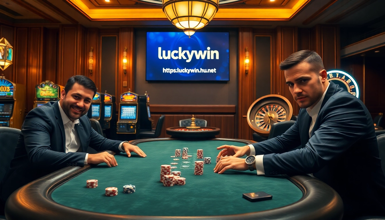 Experience the thrill of gambling at https://luckywin.hu.net/ with an exciting poker scene and vibrant casino elements.