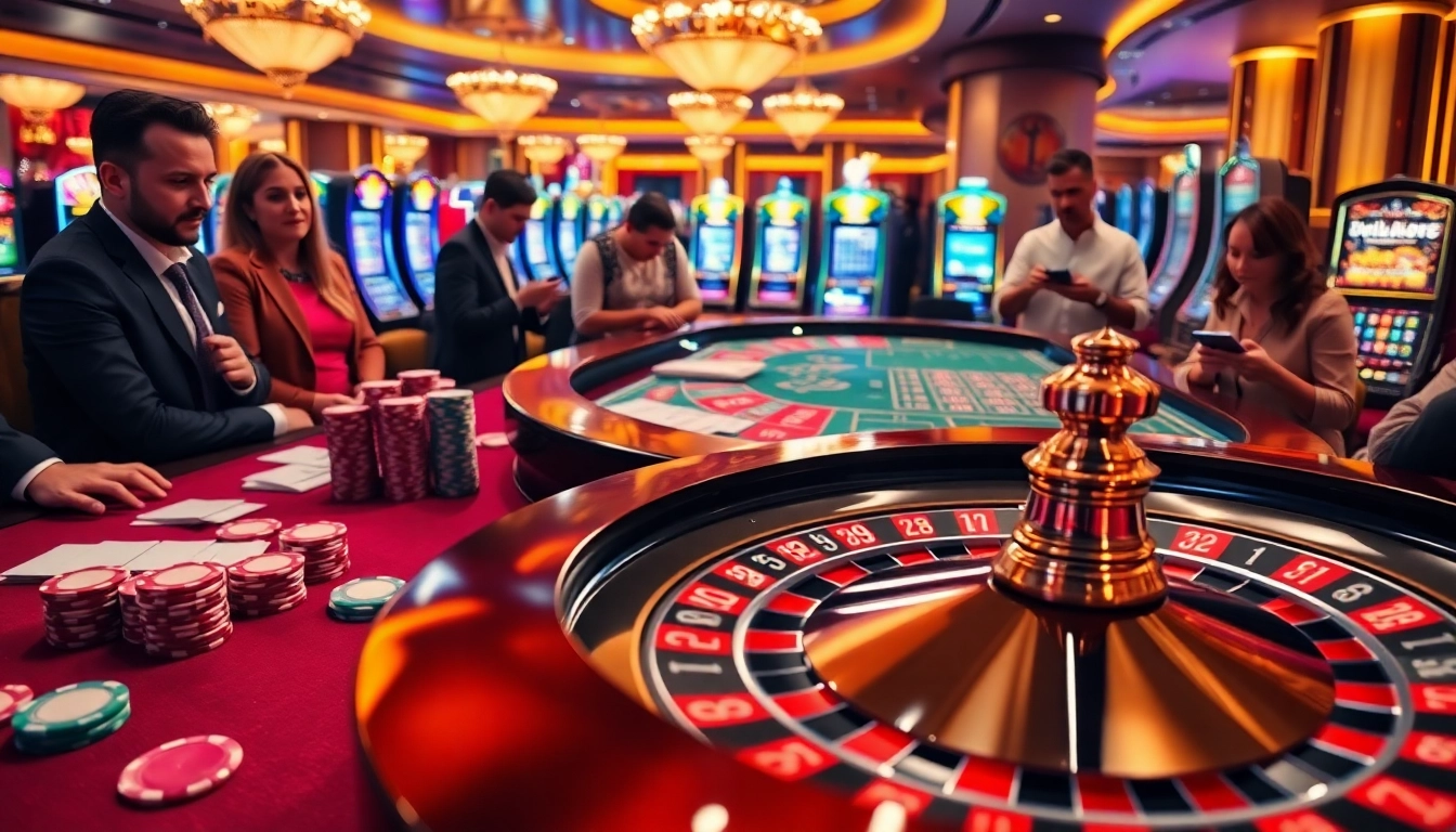 Players experiencing excitement at a roulette table with xoso66 casino elements visible.